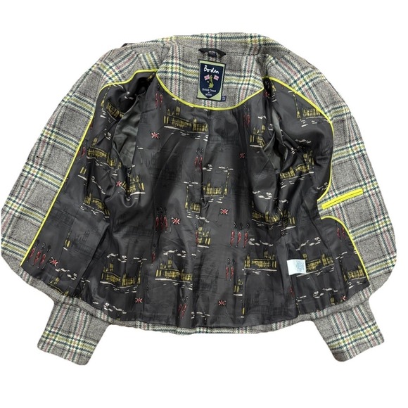 Boden British Tweed By Moon Blazer Women's Plaid Blazer 100% Wool Size 6 - Picture 9 of 9